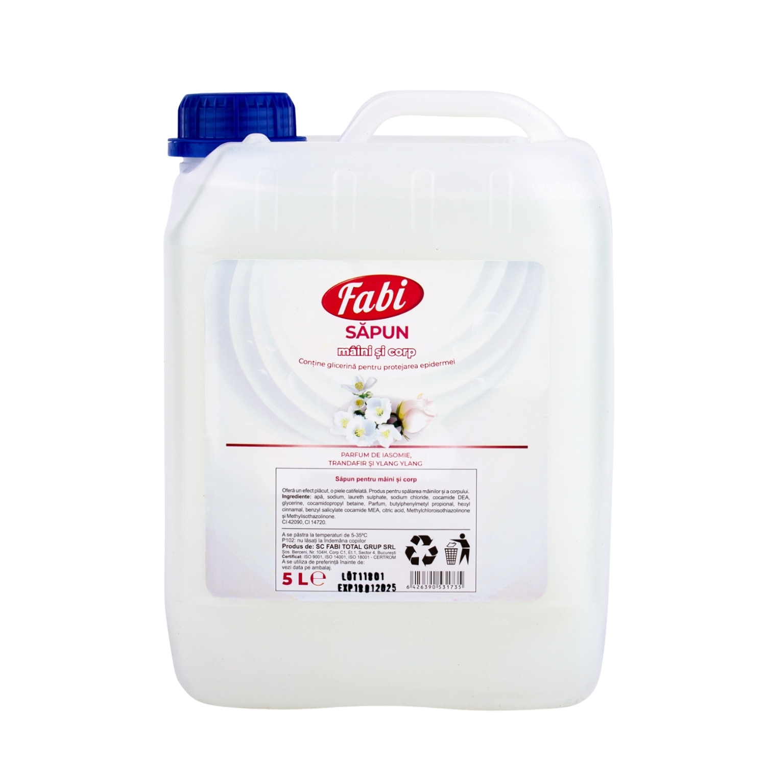 Sapun lichid alb parfumat Fabi canistra 5L